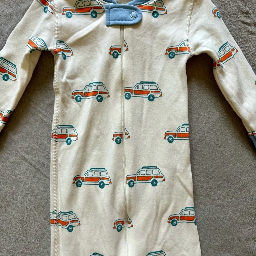The Beaufort Bonnet Company Cream Car Baby Toddler Pajamas - Picture 2 of 5